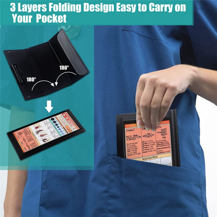 Nursing%20Clipboard%20Foldable,%203%20Layers%20Nurse%20Clipboard%20with%20Nursing%20Edition%20Trifold%20Clipboard,Mint%20Green%20Easy%20Install%20-%20Image%202