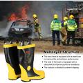 Fire Proof Safety Gum Boot Rubber High Temperature Resistant Waterproof Shoes. 