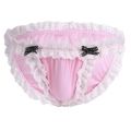 New Sissy Mens Solid Underwear Lace Brim Briefs Pouch Lingerie Bikini Bottom Soft Underpants Male Panties Gays Clothescosplay. 