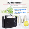 Retekess TR604 AM FM Portable Radio with Best Reception AC 220V Powered with Clear Dial and Large Knob for Home(Black). 