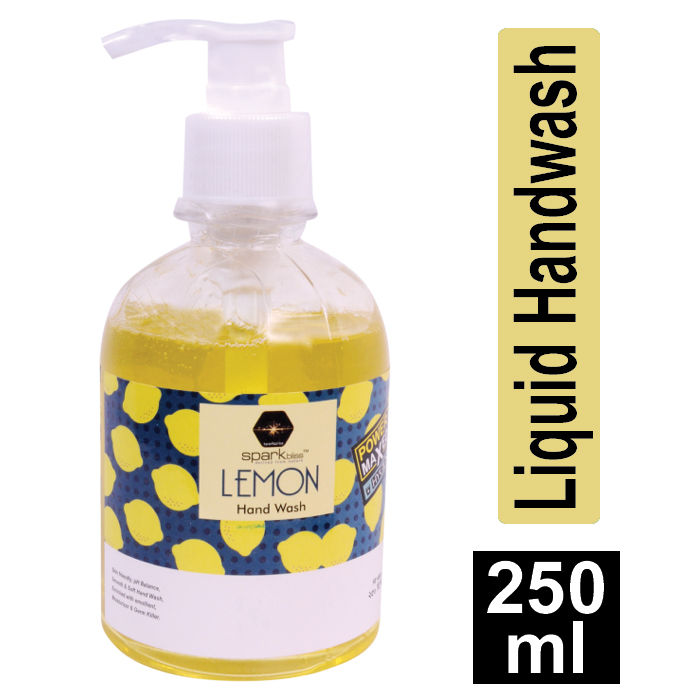 Spark bliss Yellow Lemon liquid hand wash Surfactant Based hand wash -250ml
