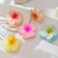 Fashion Bohemian Style Egg Blossom Hair Clips Gradient Color Headwear Flower Shape Claw Clips Colorful Simple Hair Barrette Girls. 