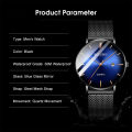 LouisWill Men's Watch Fashion Blu-ray Phantom Watch Ultra-thin Waterproof Watch With Calendar Quartz Mesh Watch Casual Quartz Watch Wristwatches for Men Steel Mesh Band Watch. 