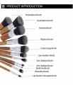 Bamboo Brush Set Of 11 Pcs - Brush Set. 
