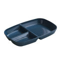 【Exclusive Offer】 Divided Dish Diet Reusable Dinner Plate Kitchen Dinnerware Portion Plates For Adults 3 Compartments Microwave Safe. 