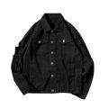 M- 5XL Fashion Brand Denim Jacket Men Ripped Holes Mens Pink black Jean Jackets Garment Washed Mens Denim Coat. 