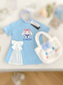 Sanrio Hello Kitty Children's Princess Dress Girls Cinnamoroll Kuromi Dress Short Sleeve Skirt Anime Cute Summer Kids Clothing. 