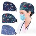 Surgical Cap Printed Nurse's Cap Cotton Dust Cap Long Hair Cap Doctor's Cap Surgical Cap Anesthesia.