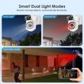 2.4G/5G HD 8MP PTZ Wifi Camera 1/2PCS Four Screens Full Color Night Vision Security Human Detection Audio Tracking Surveillance. 