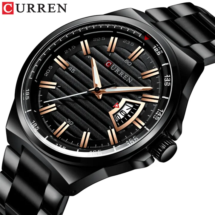 CURREN%208375%20Black%20Stainless%20Steel%20Analog%20Watch%20For%20Men%20-%20Blue,%20RoseGold%20&%20Black%20-%20Mobile%20Gori%20-%20Image%202
