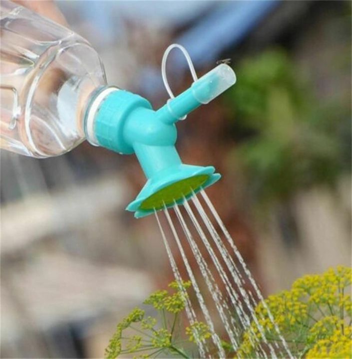 Plastic Bottle Watering Double Nozzle Bottle Cap Sprinkler Portable Watering Sprinkler Plant Bonsai Sprinkler for Indoor Seedlings Flower Vegetable Plant Garden Irrigation Tool
