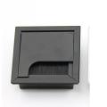 1pics 3by 3in Aluminum Alloy Rectangular Desk Cable Grommets Wire Hole Cover Cable Outlet Port Surface Table Cable Hole Furniture Hardware.