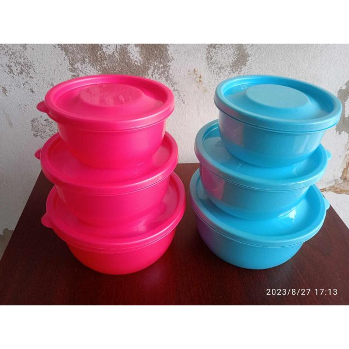 Smart Round Container 3 Piece Bati Set Plastic - Store Smartly With This Round Container Bati Set
