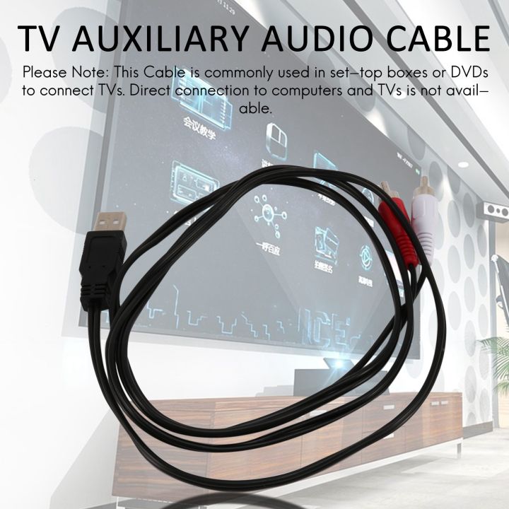 1.5M%20Usb%20A%20Male%20To%202X%20Rca%20Phono%20Male%20Av%20Cable%20Lead%20Pc%20Tv%20Aux%20Audio%20Video%20Adapter%20-%20Image%207