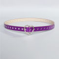 Kawaii Pink Y2k Belt Women Jeans Buckle Adjustable Multicolor Cute Heart Studded Belt Korean Fashion Y2k Accessories 105CM.