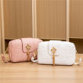 Women PU leather print Tassel Crossbody bags for girls fashion casual solid shoulder bag. 