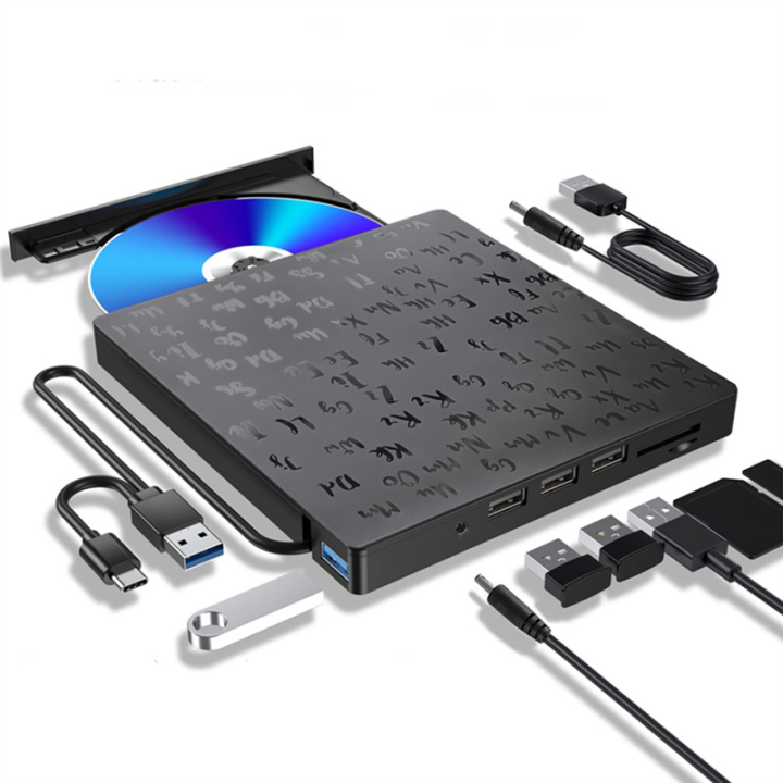 External%20DVD%20Optical%20Drive%20Laptop%20Desktop%20Universal%20Multifunction%20CD%20Burner%20USB3.0%20External%20Optical%20Drive%20Player%20Durable%20Easy%20to%20Use%20Black%20-%20Image%204