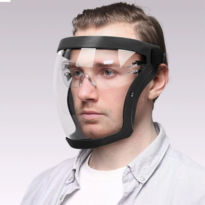 Work Protection Mask Transparent Facial Protector Face FaceMask Protective Outdoor Heating Home Kitchen Tools Full Face Mask