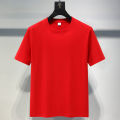 Wholesale New Cotton Short Sleeve T-Shirt Men's Round Neck Solid Color Net Casual T-Shirt Men's and Women's Loose Plus Size T-Shirt Tide. 