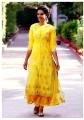 Unstitched Yellow Georgette Salwar Kameez. 