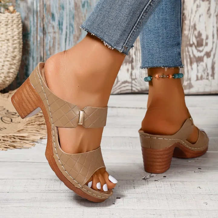2024%20Women%20Summer%20New%20Simple%20Solid%20Color%20Square%20Root%20Anti-Slip%20Sandals%20Daily%20Casual%20Vacation%20Beach%20Flip%20Flop%20Zapatos%20De%20Mujer%20-%20Image%206