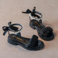 Sandals 2024 Summer New Internet Popular Fashion Sports Soft Sole Middle School Student Leisure Girls' Roman Shoes. 