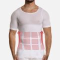Men Body Toning T-Shirt Body Shaper Corrective Posture Shirt Slimming Belt Belly Abdomen Fat Burning Compression Corset. 