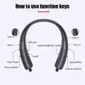 500mAh Bicycle Cycling Speaker Neck Hanging Earbuds Bluetooth-Compatible Neckband Headphones 32GB Storage Card for Outdoor.
