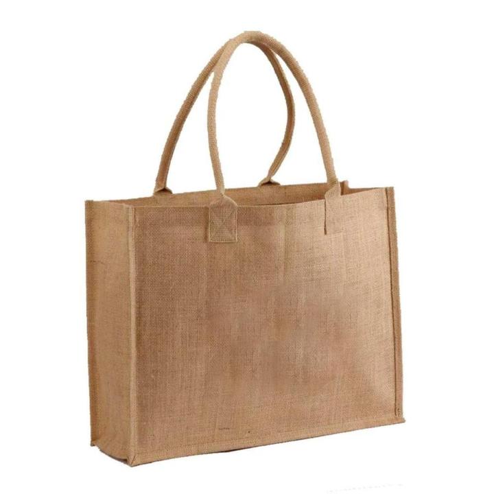 Eco Big Shopping Bag/ Carrying Bag/ Zipper Bag/ Handle Bag/ Jute/ Burlap/ Juco Bag