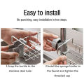 Stainless Steel Sink Rack - Sponge Soap Storage Holder for Kitchen Bathroom. 
