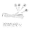 TENS Massage Machine Electrode Wire 10pcs DC 2.5mm 4 Button Lead Cable for Digital. 