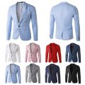Men's Suit Men Blazer Business Coat Jacket Tops Autumn Fashion Formal Coat Elegant Solid Color Casual Slim Fit One Button.