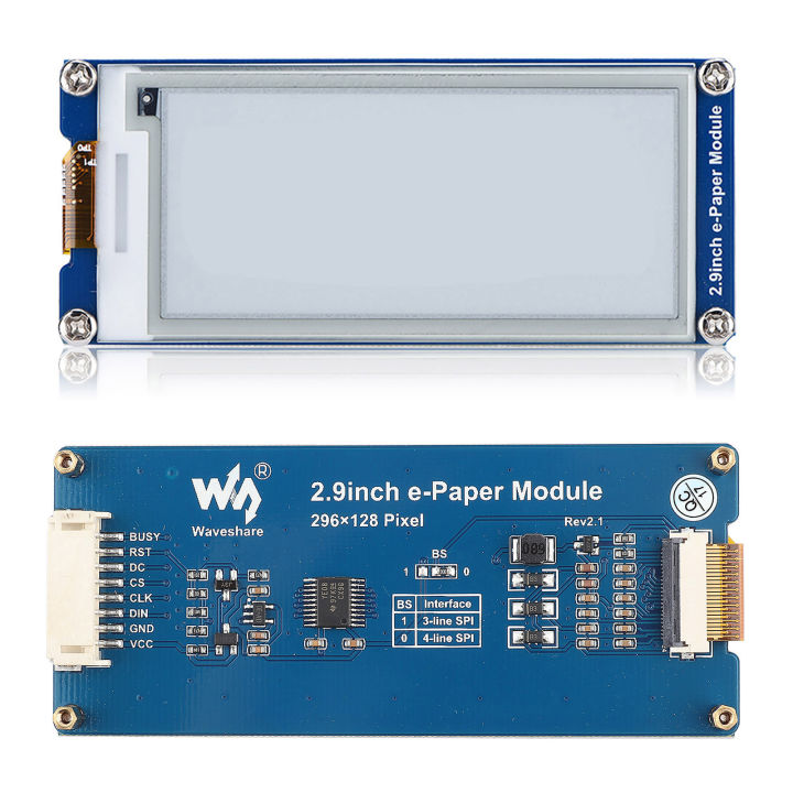 2.9 Inch 296 x 128 EInk EPaper Display Module Board for Raspberry Pi/Nucleo