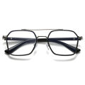 Anti-blue light William Chan same glasses frame men's double beam Iron Man flat mirror retro myopia glasses frame wholesale.