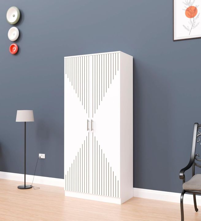 Albite Double Door Engineering Woo Wardrobe for Clothes| Stylish ...