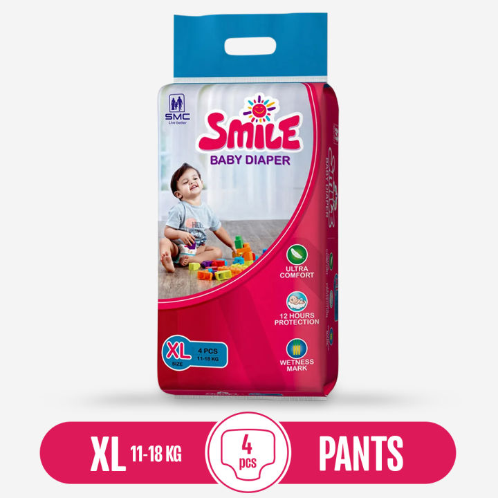 Smile Pants Mini Series: XL(12-17 kg), Pack size: 4 pcs