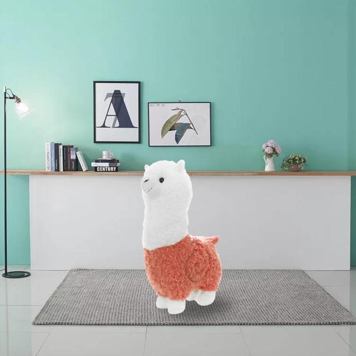 Llama%20Alpaca%20Plush%20Toy%20Doll%20Kawaii%20Fluffy%20Cushion%20Decor%20Stuffed%20White%2028cm%20-%20Image%204