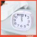 [TS] Round Analog Clock Bedside Non-ticking Alarm Clock Snooze Function for Daily Use. 