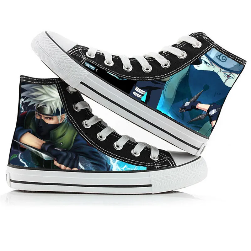 Naruto High-Top Student Canvas Shoes Naruto Sasuke New Anime