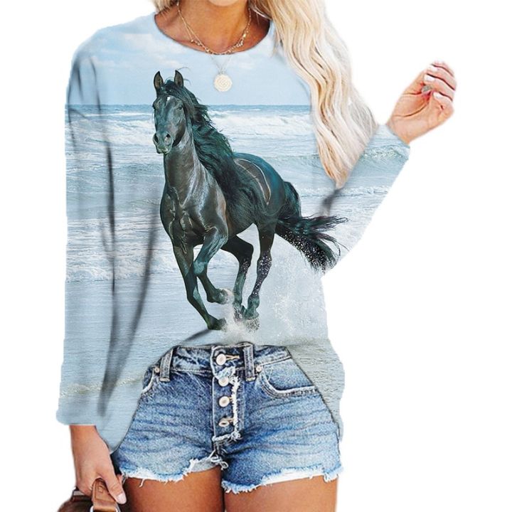 3D%20Digital%20Printing%20Long%20Sleeve%20Top%20Lady%20New%20Spring%20Summer%20Clothes%20O-Neck%20Horse%20Head%20Printed%20T-shirts%20Casual%20Loose%20Funny%20Tees%20-%20Image%204