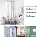Home Decor Waterproof Shower Curtain Set with 12 Hooks Toilet Covers Bath Mat Bathroom Non-slip Rug Polyester Fabric Washable.
