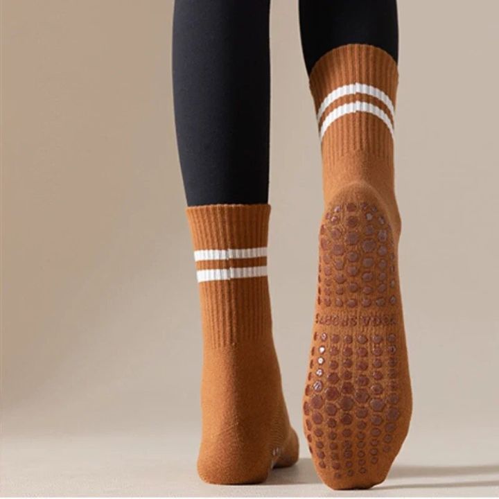 New%20Solid%20Color%20Striped%20Mid-calf%20Yoga%20Pilates%20Socks%20for%20Women%20Cotton%20Breathable%20Non-slip%20Fitness%20Dance%20Floor%20Socks%20Sport%20Socks%20-%20Image%206