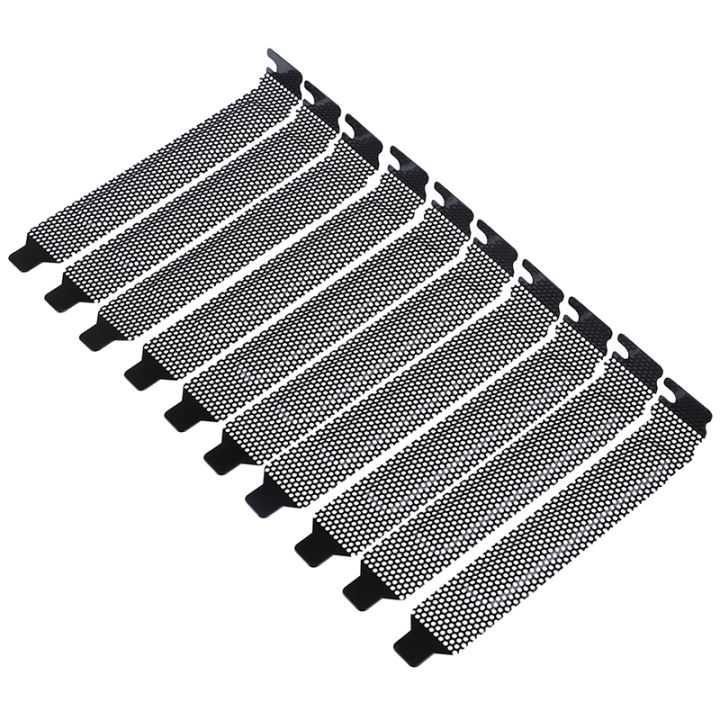 10Pcs%20New%20black%20PCI%20slot%20cover%20dust%20filter%20blanking%20plate%20hard%20steel%20-%20Image%202