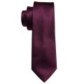 Red 100% Silk Novelty Tie Set 8.5cm Solid Woven Necktie Fashion Designers Barry.Wang Tie For Men Wedding Business LS-5028. 