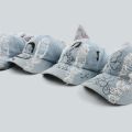 【Worldwide Delivery】 Kpop Newjeans Graffiti Hat HANNI Same Style Rabbit Ears Cap Korean Fashion Duck Hat Denim Wash Hat.
