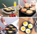 4 Hole Omelet Pan for Burger Eggs Ham PanCake Maker Frying Pans Non Stick No e Breakfast Grill Wok. 