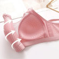 【selevn roind】Women Plus Size 36-44 Comfortable No Steel Bra Fashion Bralette Tops Middle Aged Lingerie Adjustable Solid Push Up Underwear. 