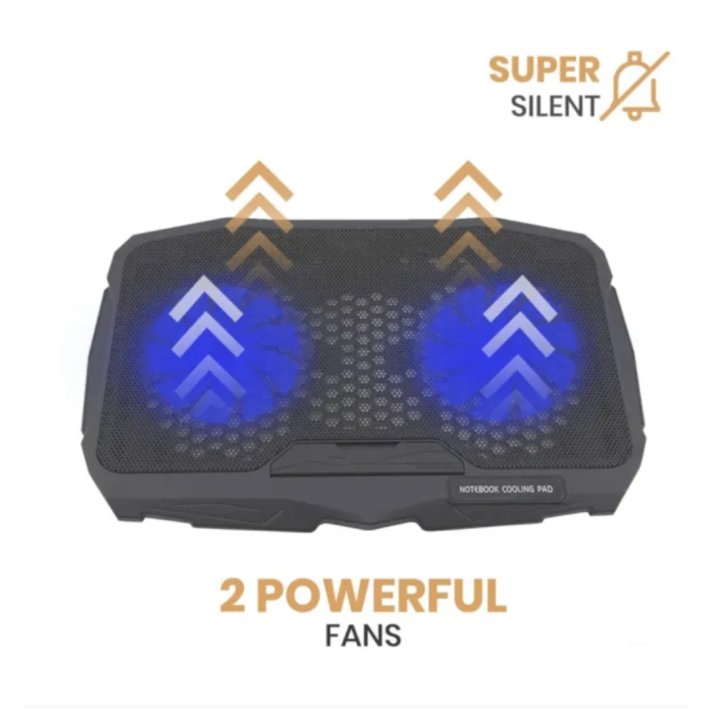 TCLP-88 Cooling Pad For 13-17 Inch Laptops Gaming Notebook with 2 large Fans