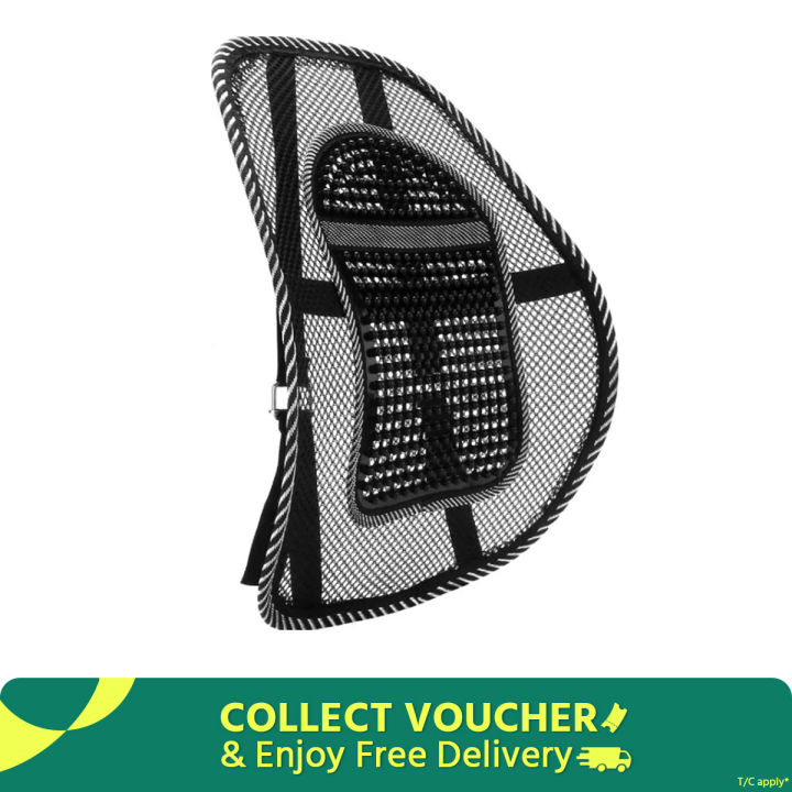 Lumbar Support Cushion - Ergonomic Right Back Support for Chairs and Seats - Provides Comfortable and Proper Posture - Black Color