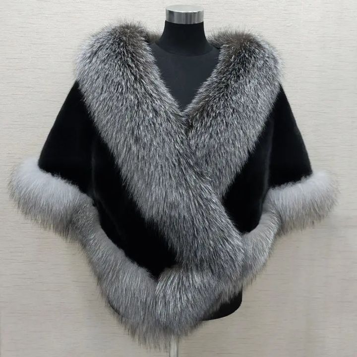 White%20Fur%20Shawl%20Jacket%20Women's%202024%20Autumn%20Winter%20New%20Faux%20Mink%20Fox%20Fur%20Dress%20Cheongsam%20Cloak%20Coats%20Thicken%20Warm%20Short%20Outwear%20-%20Image%205